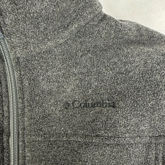 Columbia Boys Steens Mountain II Fleece Jacket Size L Gray - Picture 5 of 7